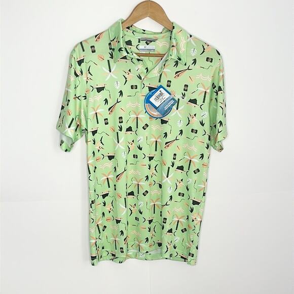 Columbia PFG Mens Super Slack Tide Stretch Polo Shirt Size Small - Picture 1 of 6